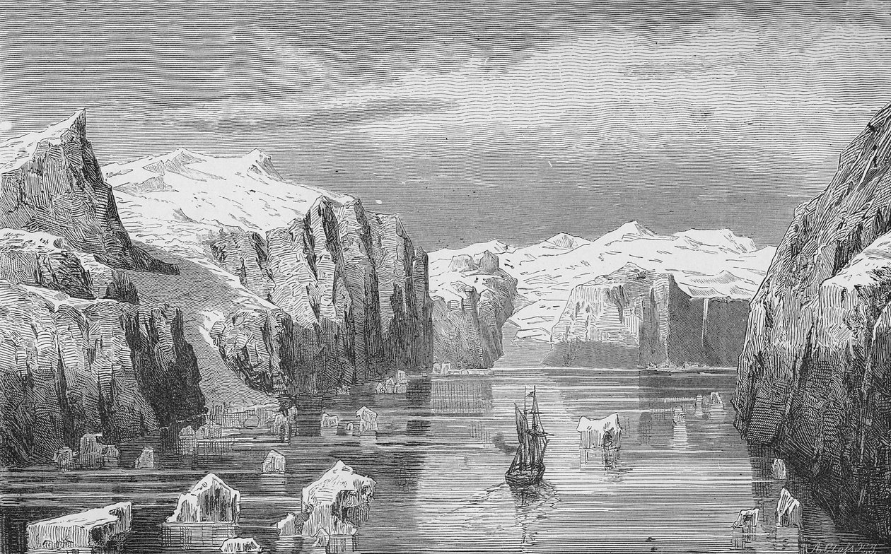 Fjord in Francis-Joseph Land by German School