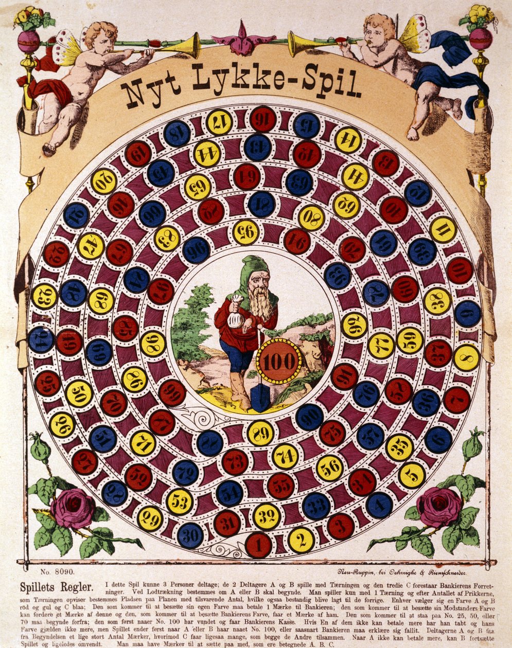 Game of the German goose. 19th century. by German School