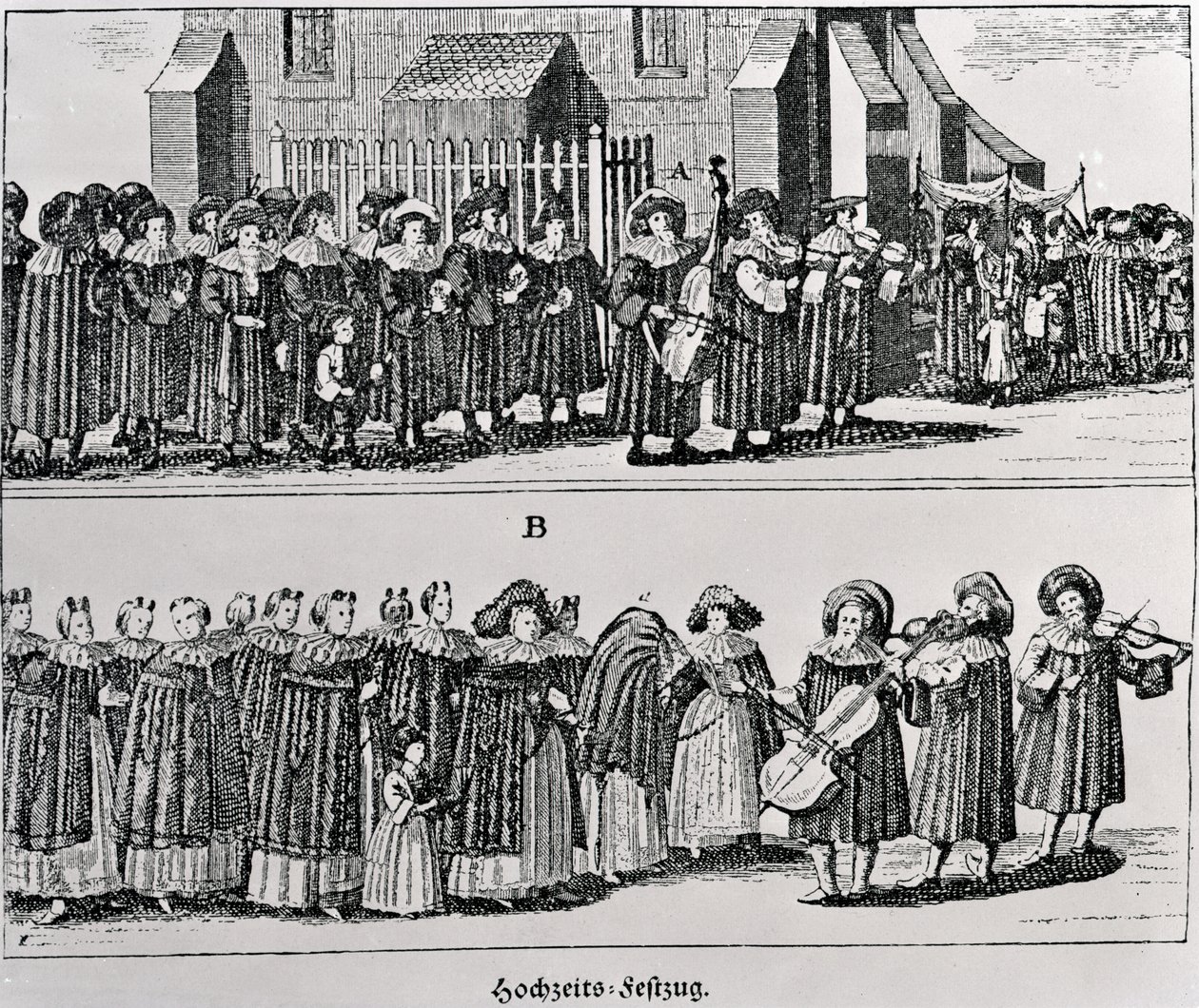 Jewish Carnival Procession by German School