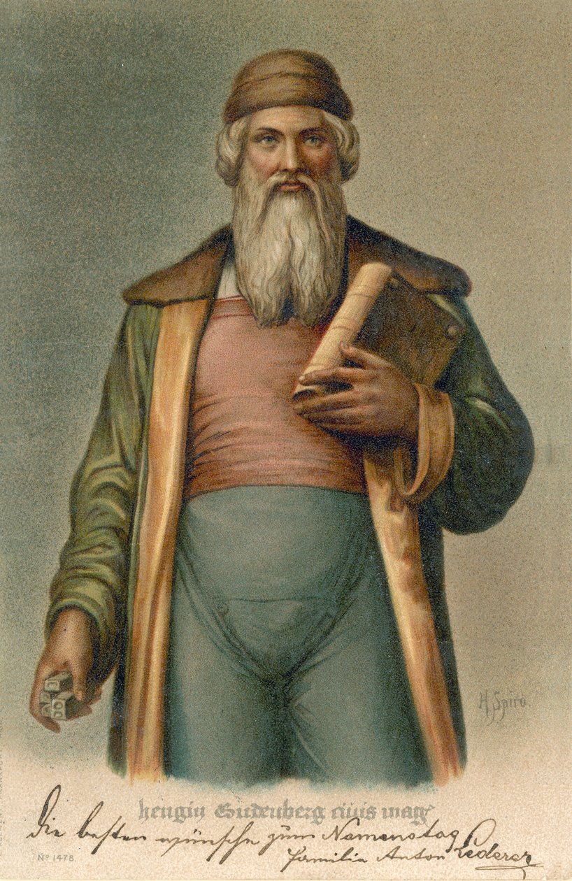 Johannes Gutenberg by German School