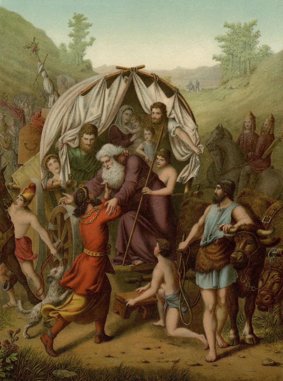 Joseph Receives Jacob in Goshen by German School