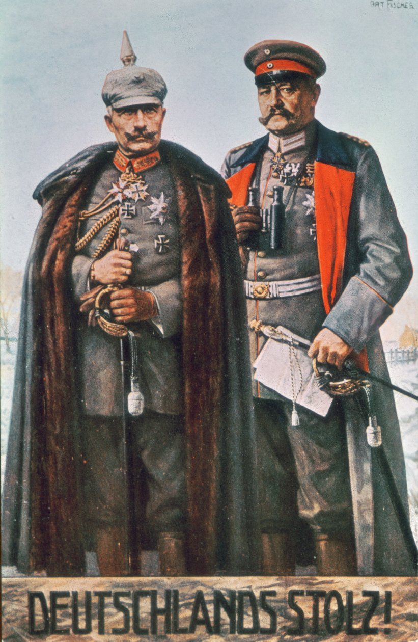 Kaiser Wilhelm II and Field Marshal Hindenburg by German School