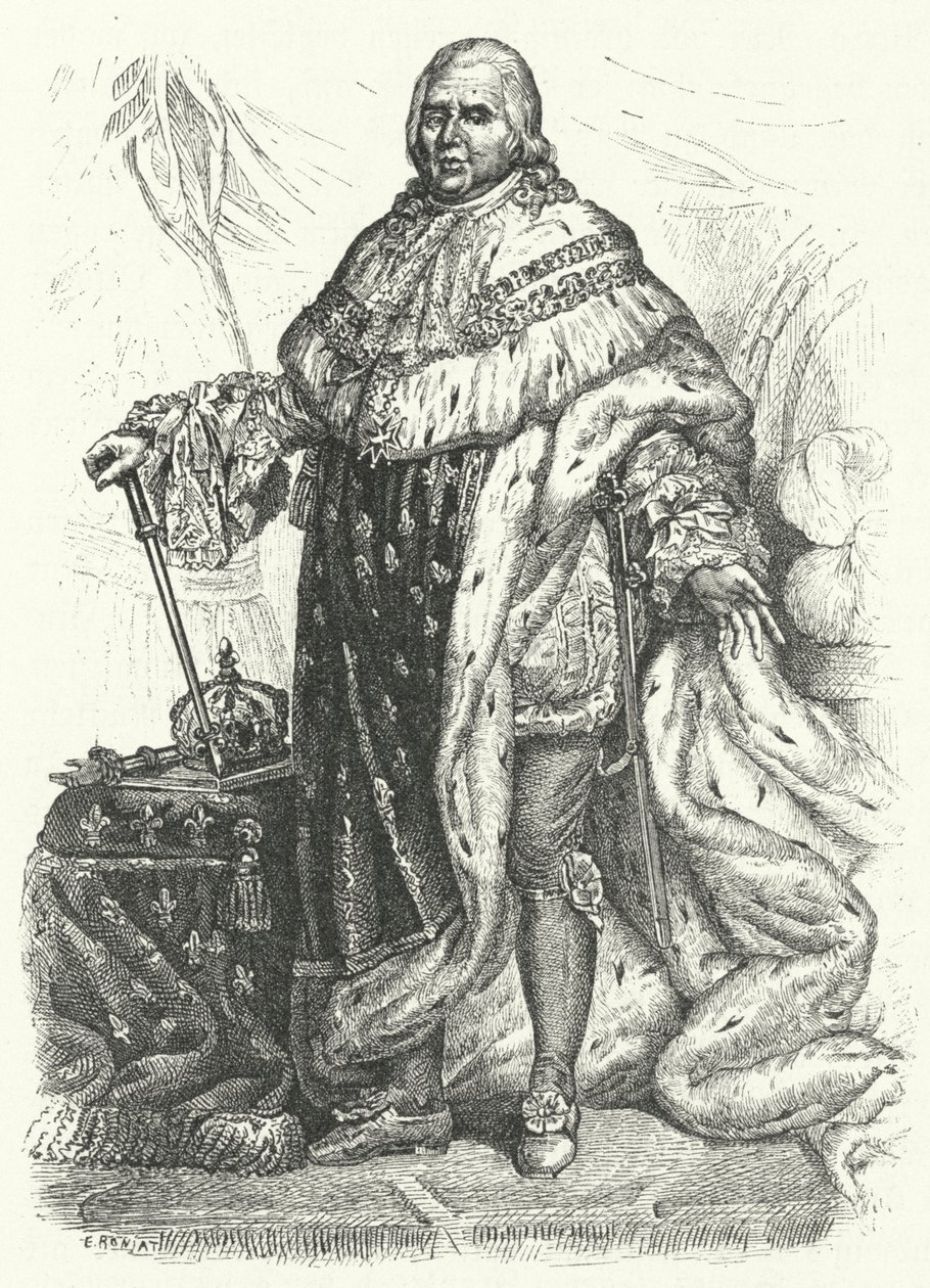 Louis XVIII, King of France by German School