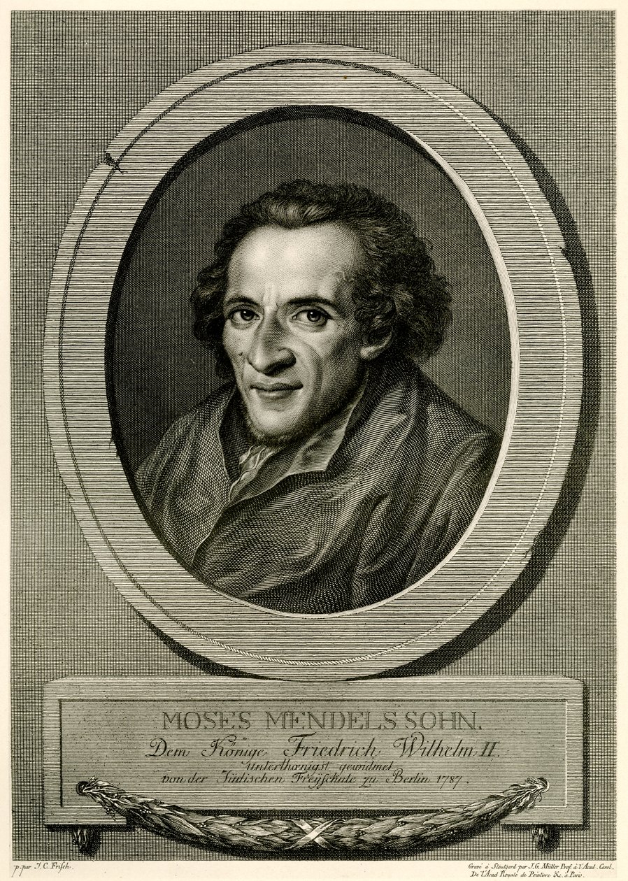 Moses Mendelssohn by German School
