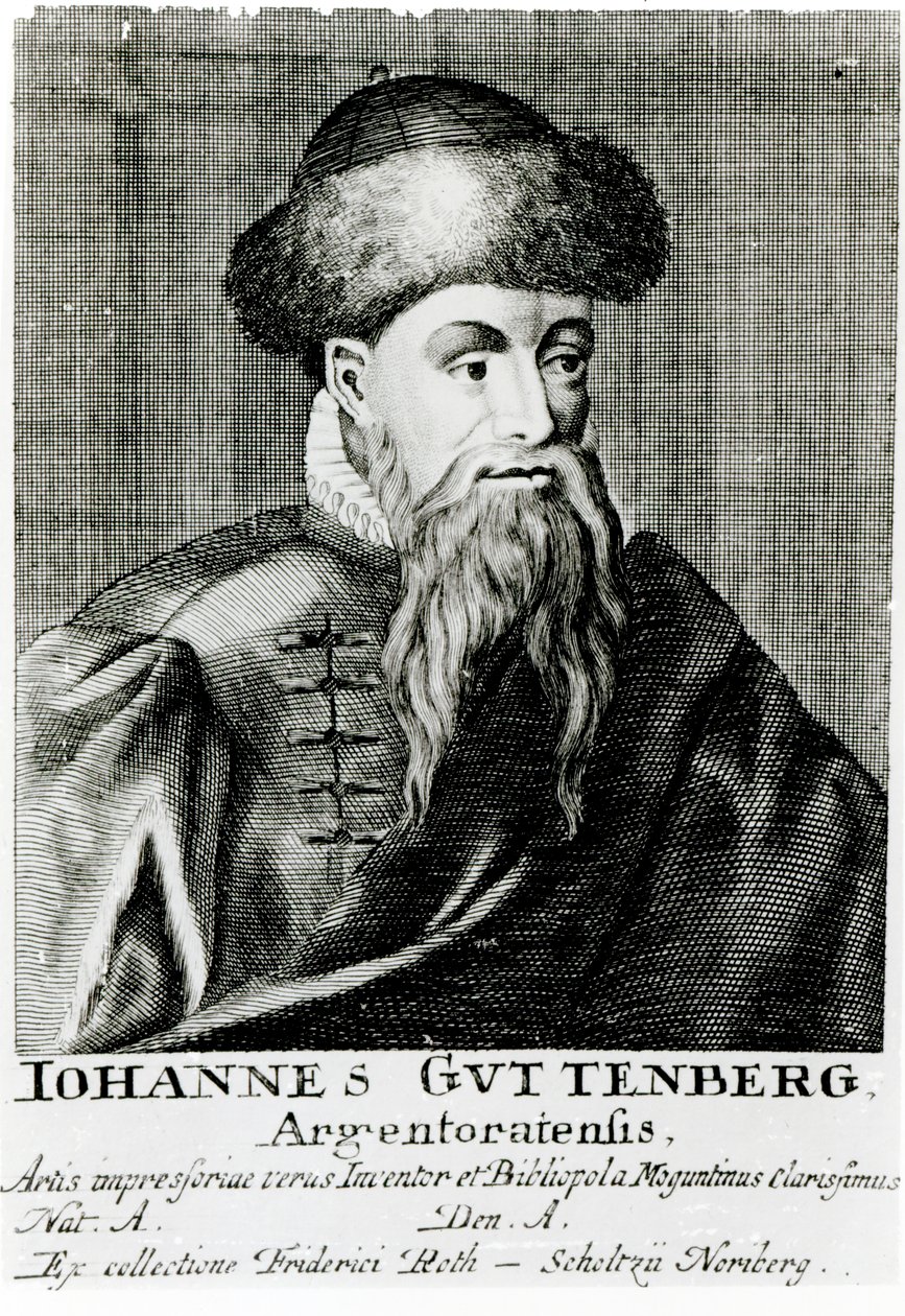 Portrait of Johannes Gutenberg by German School