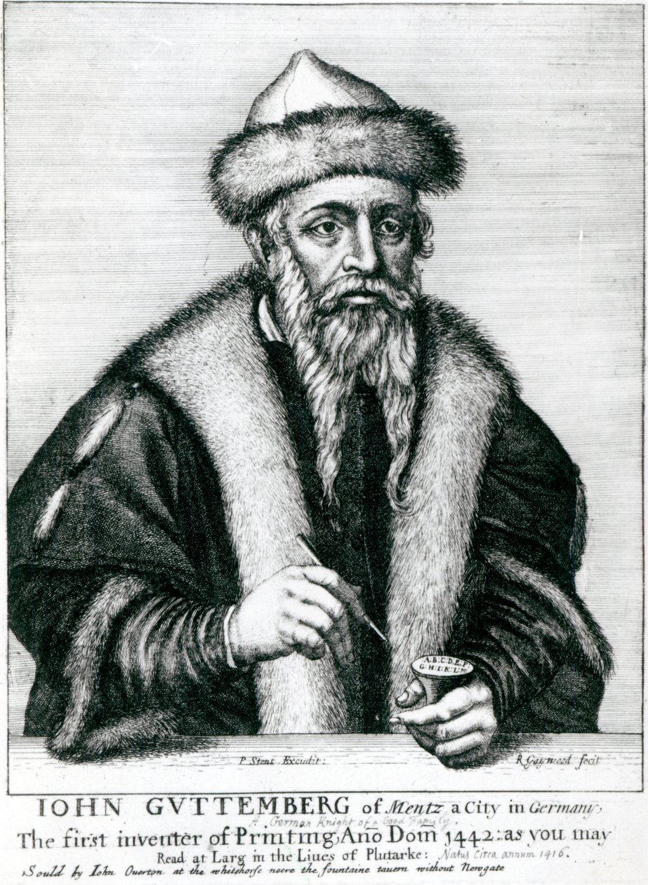 Portrait of Johannes Gutenberg by German School