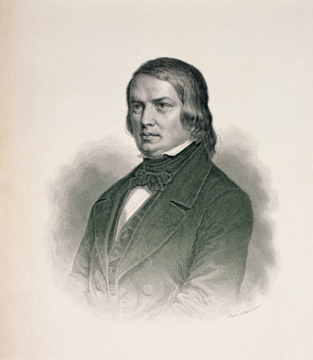 Portrait of Robert Schumann (1810-56) by German School