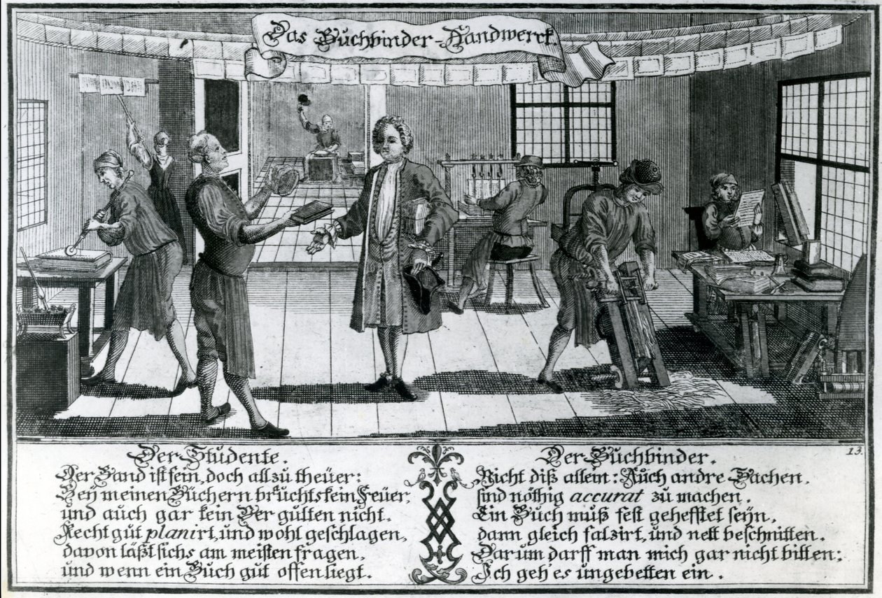 The Bookbinder by German School