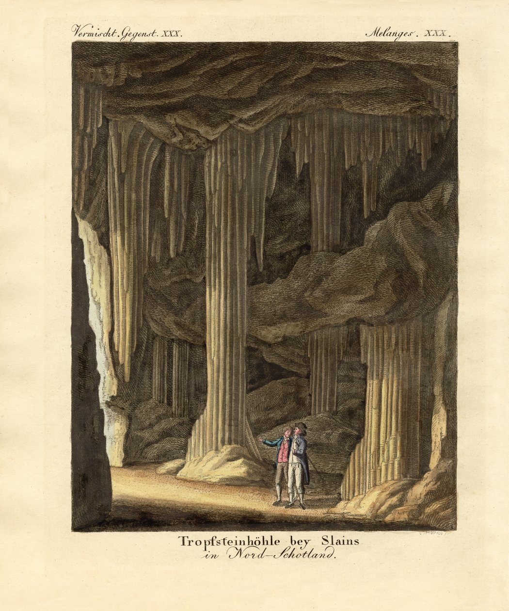 The Limestone Caves by German School