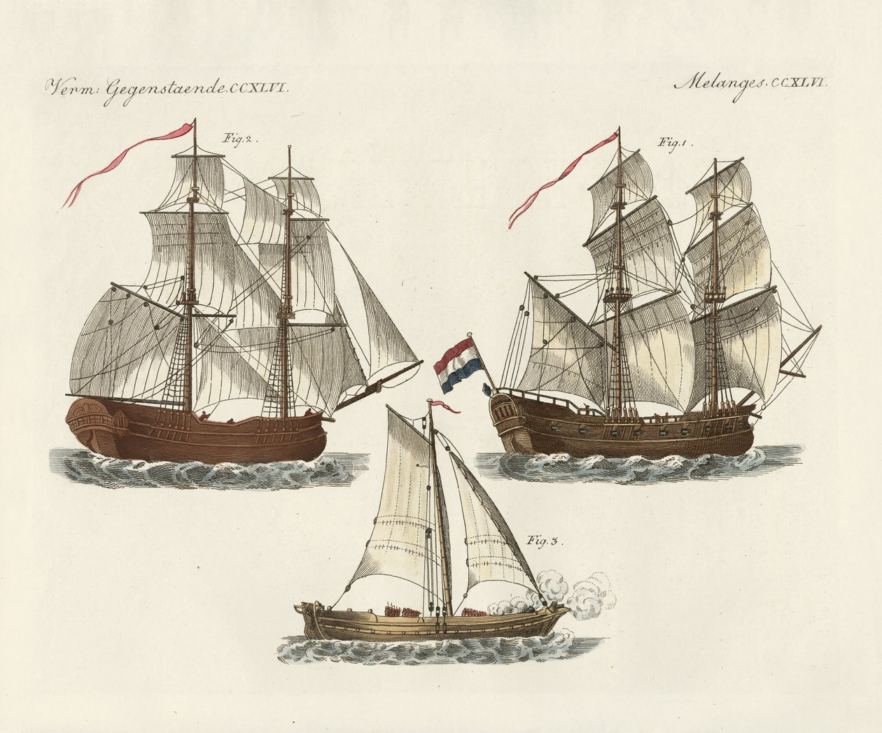 Warships of Different Kinds by German School