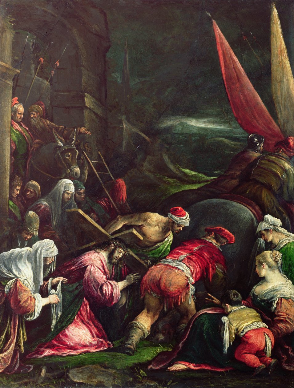 Carrying the Cross by Gerolamo Bassano
