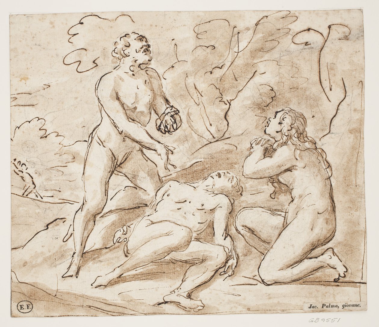 Adam and Eve Lamenting Over Abel’s Body by Gerolamo Brusaferro
