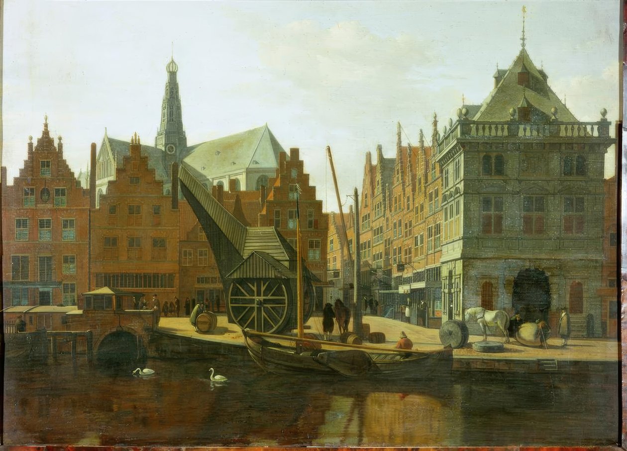 The Harbor in Haarlem by Gerrit Adriaensz Berckheyde