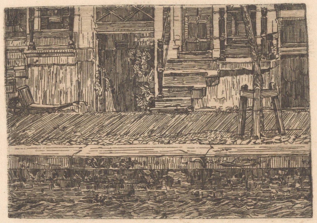 Underground Passages by a Quay by Gerrit Haverkamp (signed by artist)