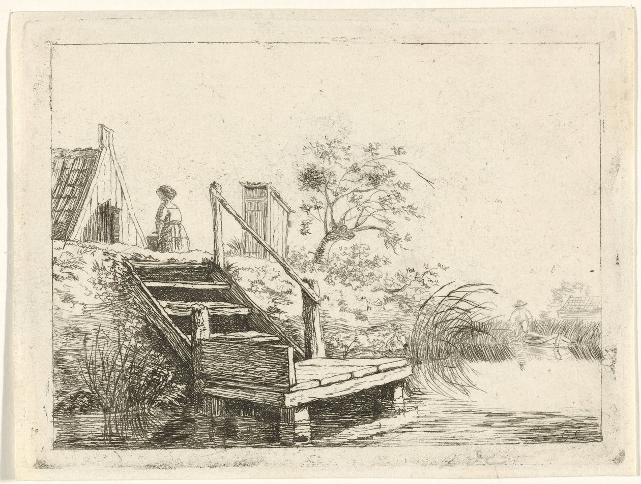 Stairs by the Water by Gerrit Lamberts