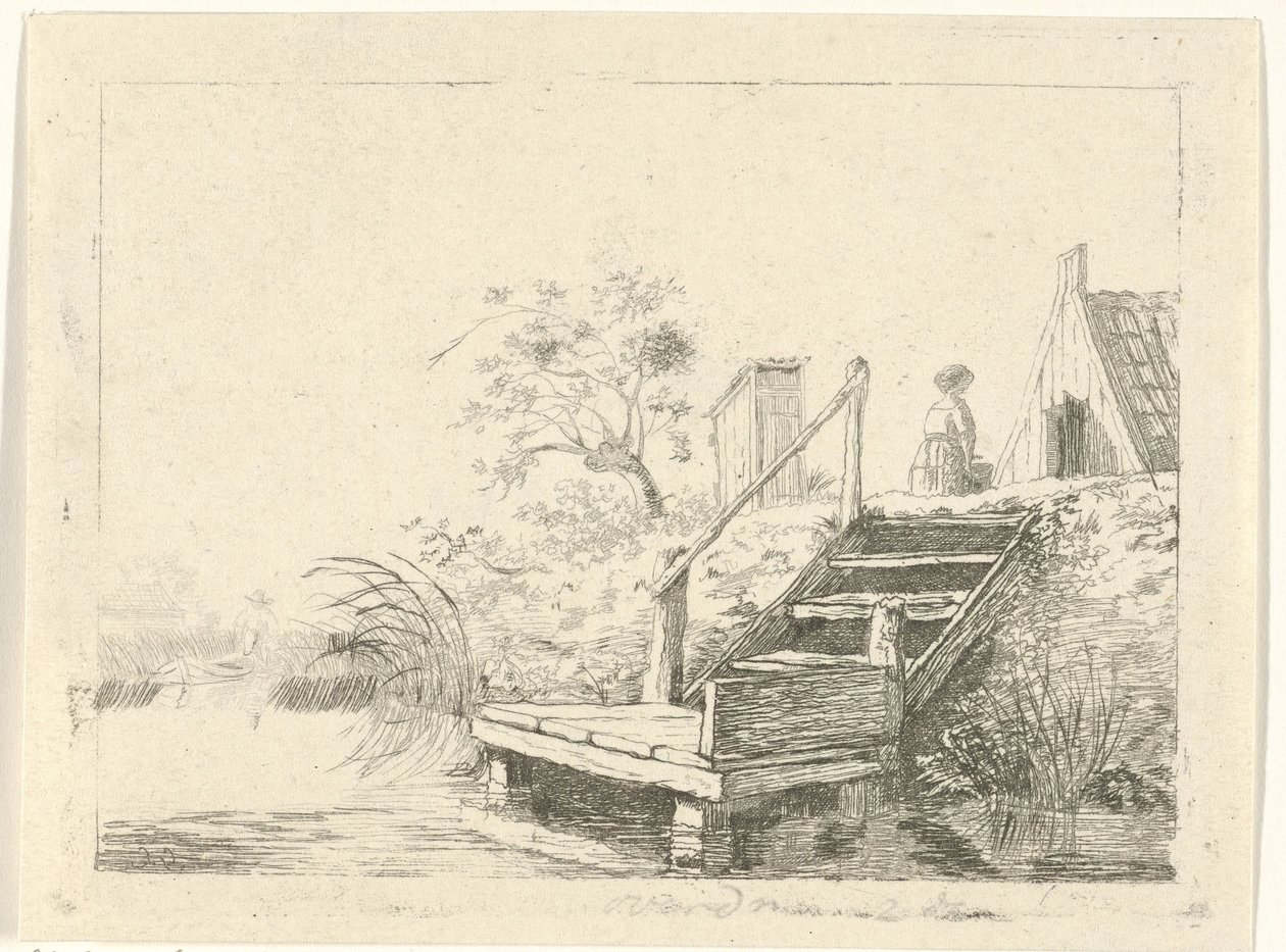 Stairs by the Water by Gerrit Lamberts