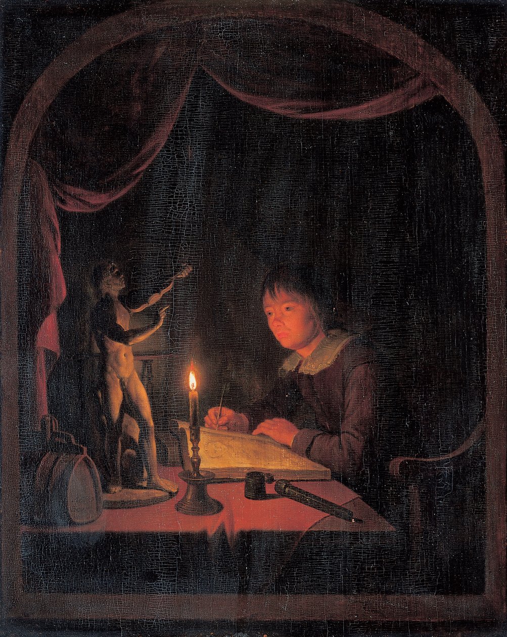 Young Artist Sketching by Gerrit Dou