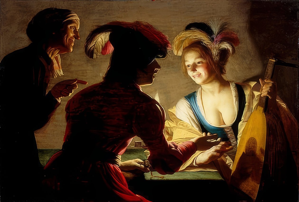 The Matchmaker. 1625 by Gerrit van Honthorst