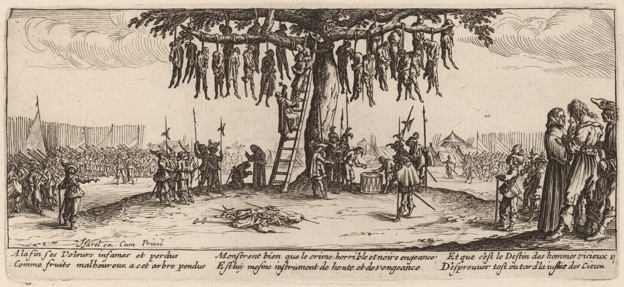 The Hanging by Gerrit van Schagen after Jacques Callot