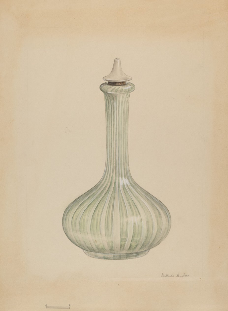 Barber Shop Bottle, c. 1936 by Gertrude Lemberg