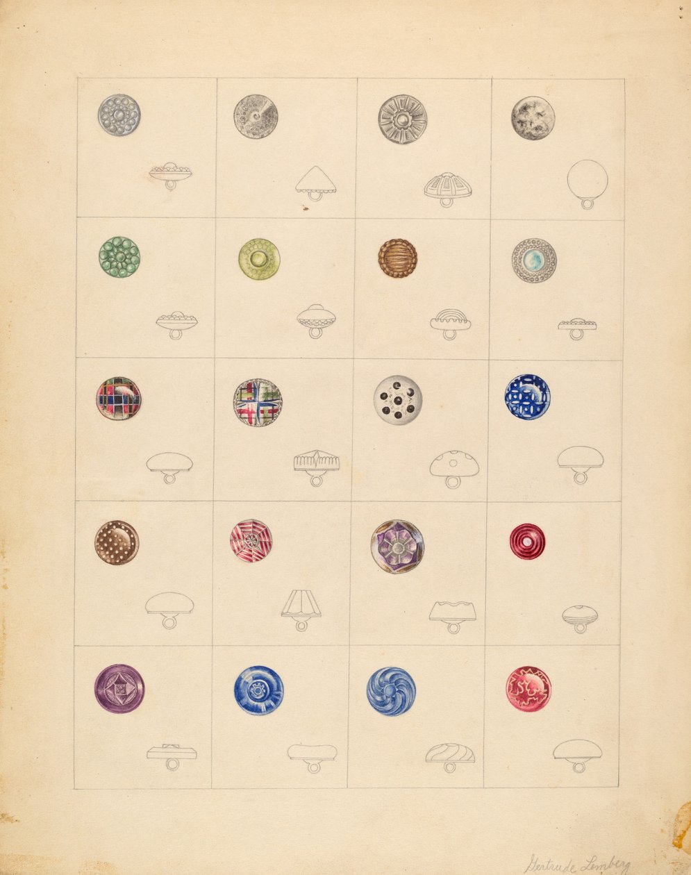 Buttons, c. 1937 by Gertrude Lemberg