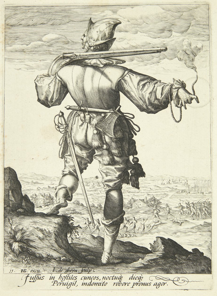 A Musketeer Seen from Behind by Gheyn, Jacques II de