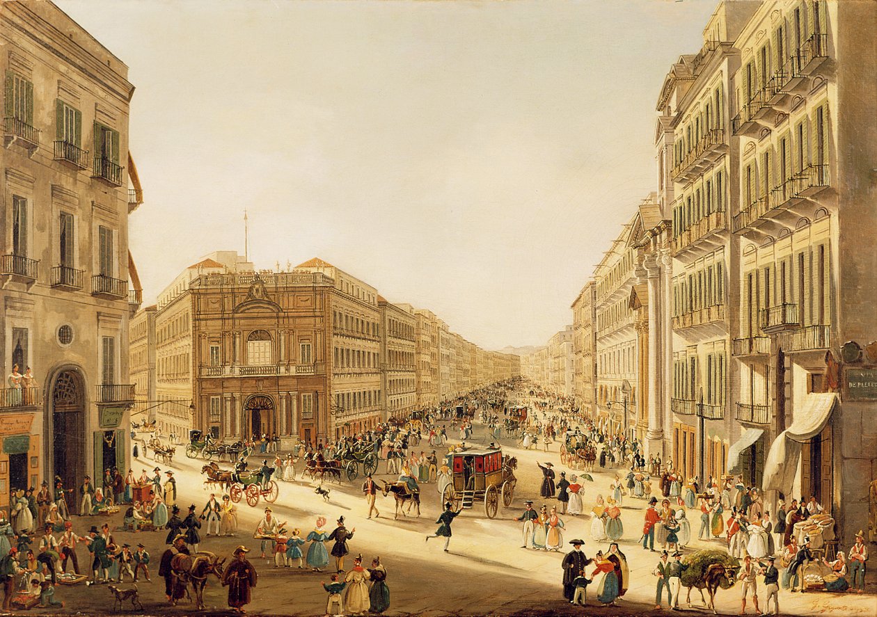 Via Toledo in Naples by Giacinto Gigante