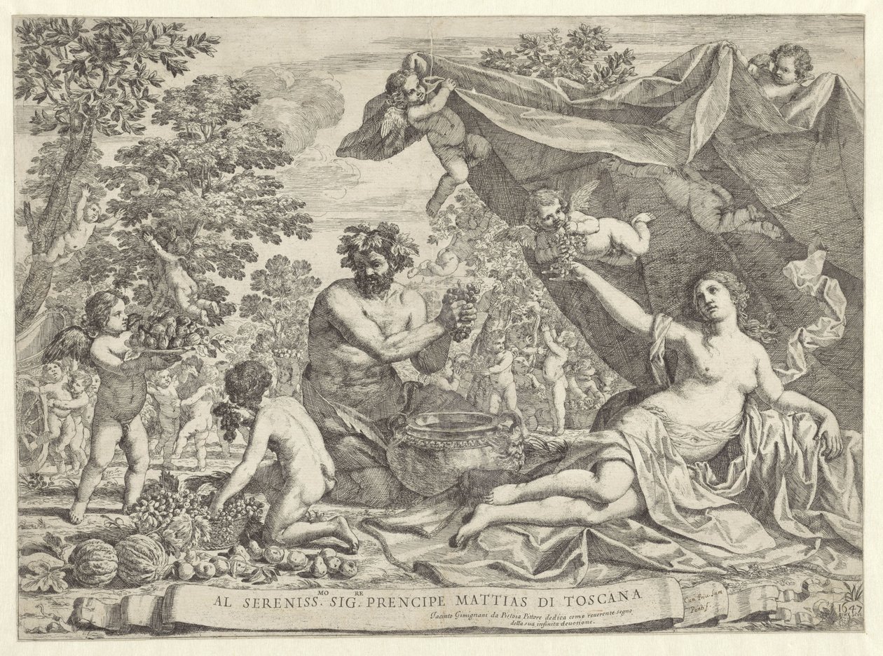 The Grape Harvest by Giacinto Gimignani