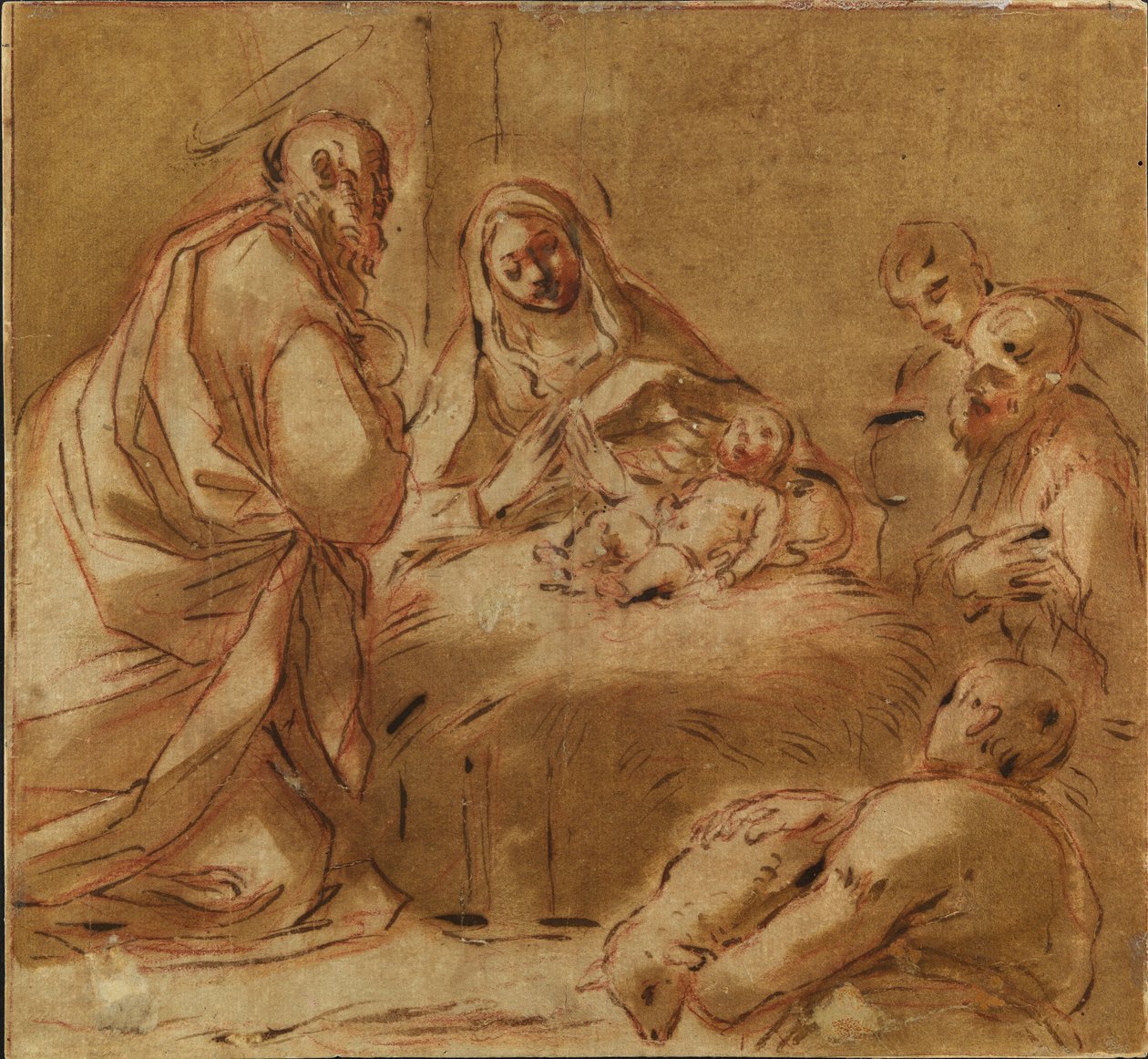 Adoration of the Shepherds by Giacomo Cavedone