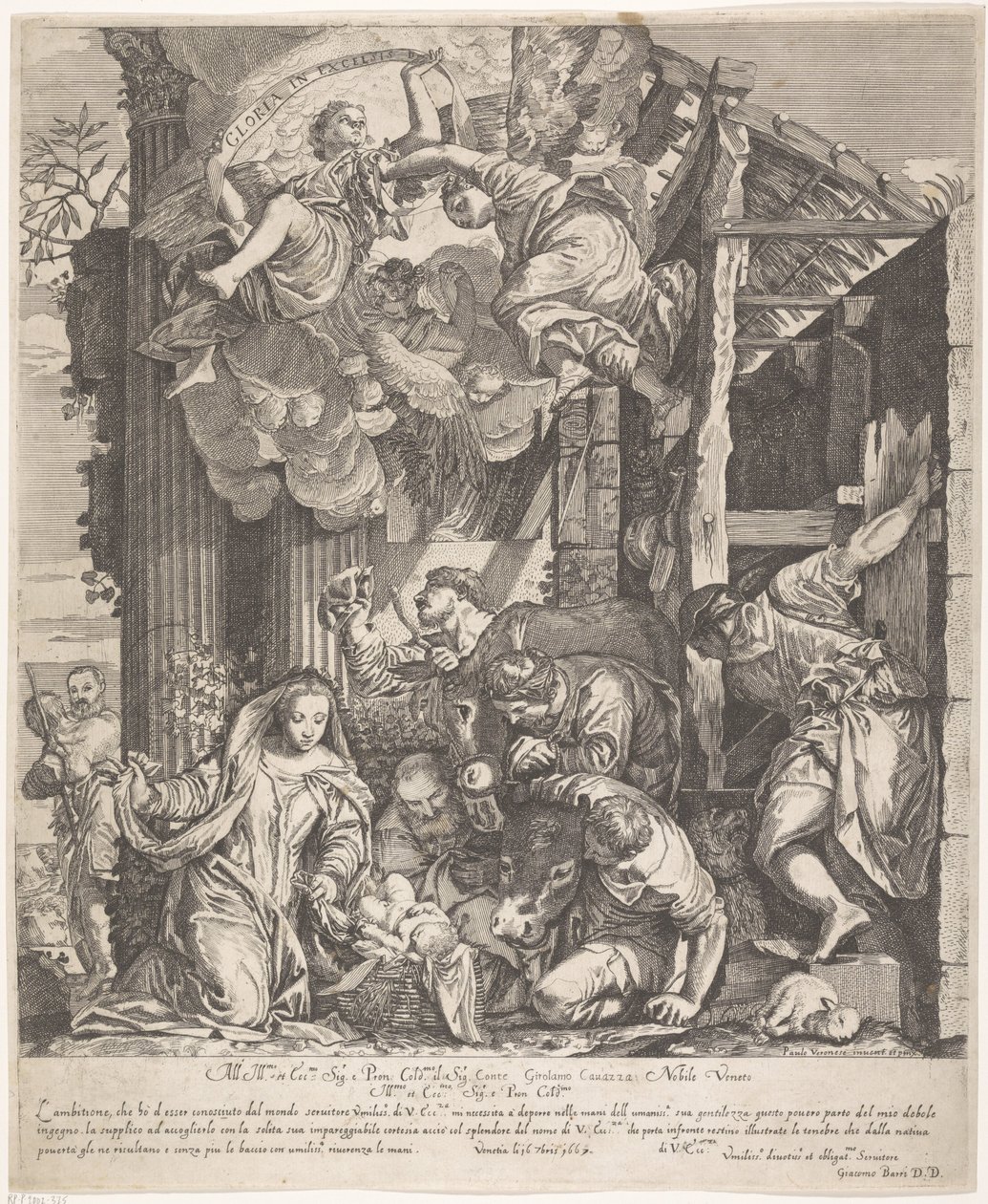 Adoration by the Shepherds by Giacomo Barri