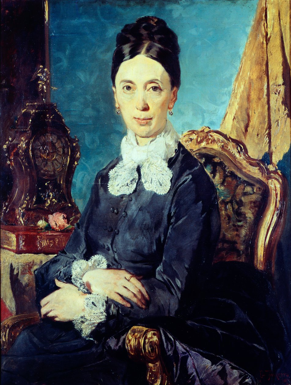 Portrait of relative by Giacomo Favretto