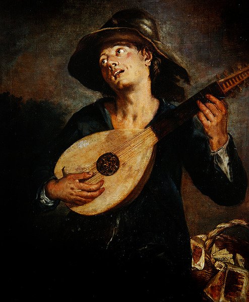 Singer with a Lute by Giacomo Francesco Cipper