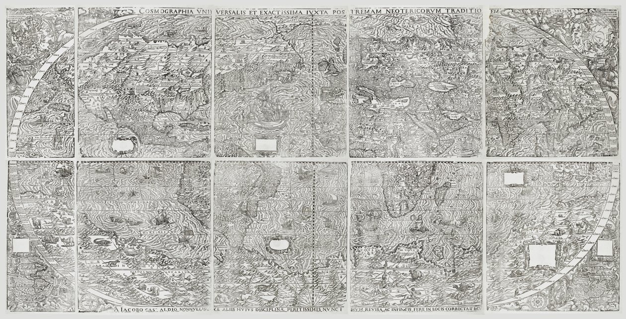 Universale World Map by Giacomo Gastaldi