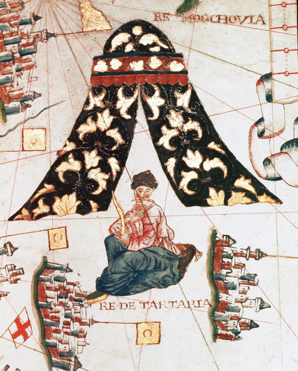 The king of the Tartars by Giacomo Maggiolo