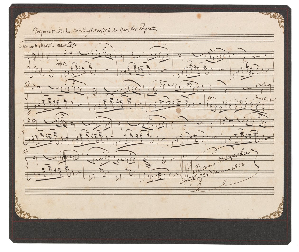 Meyerbeer Fragment from Coronation March by Giacomo Meyerbeer