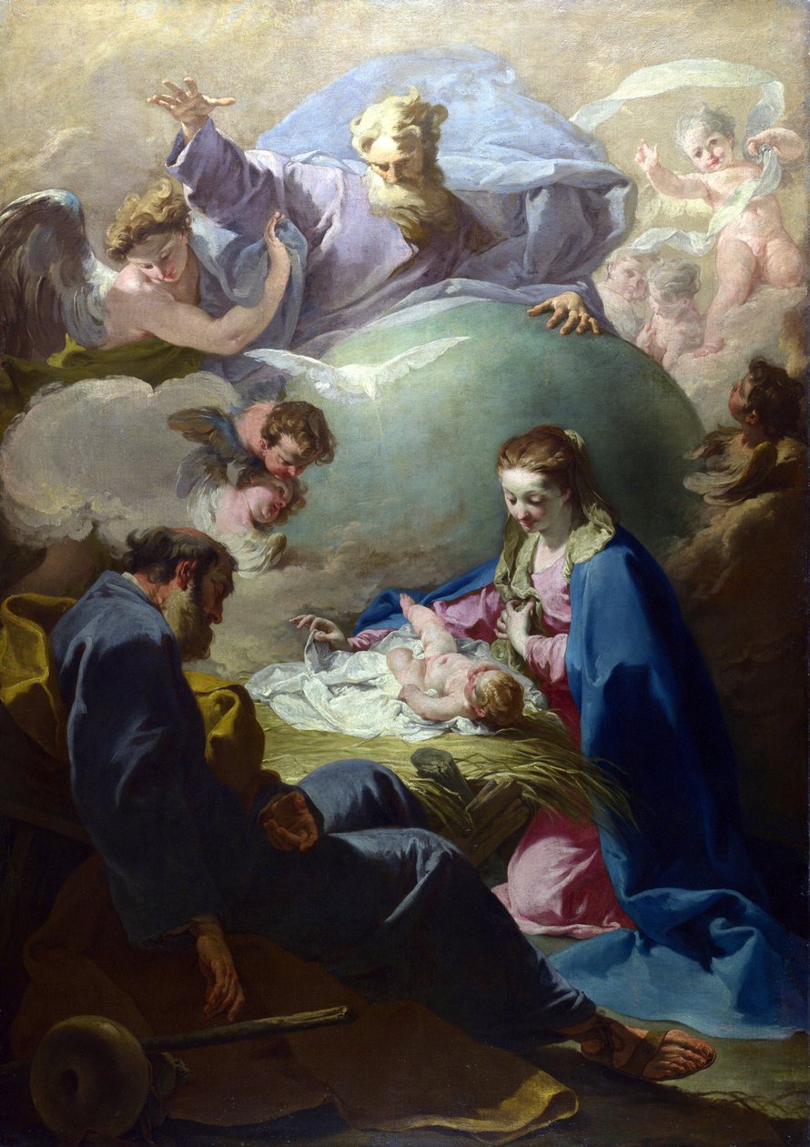 Nativity with God the Father and the Holy Spirit by Giambattista Pittoni