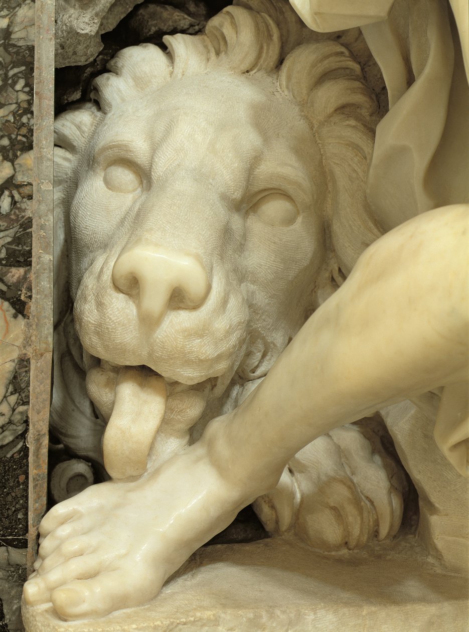 A Lion Licking the Foot of Daniel (detail) by Gian Lorenzo Bernini