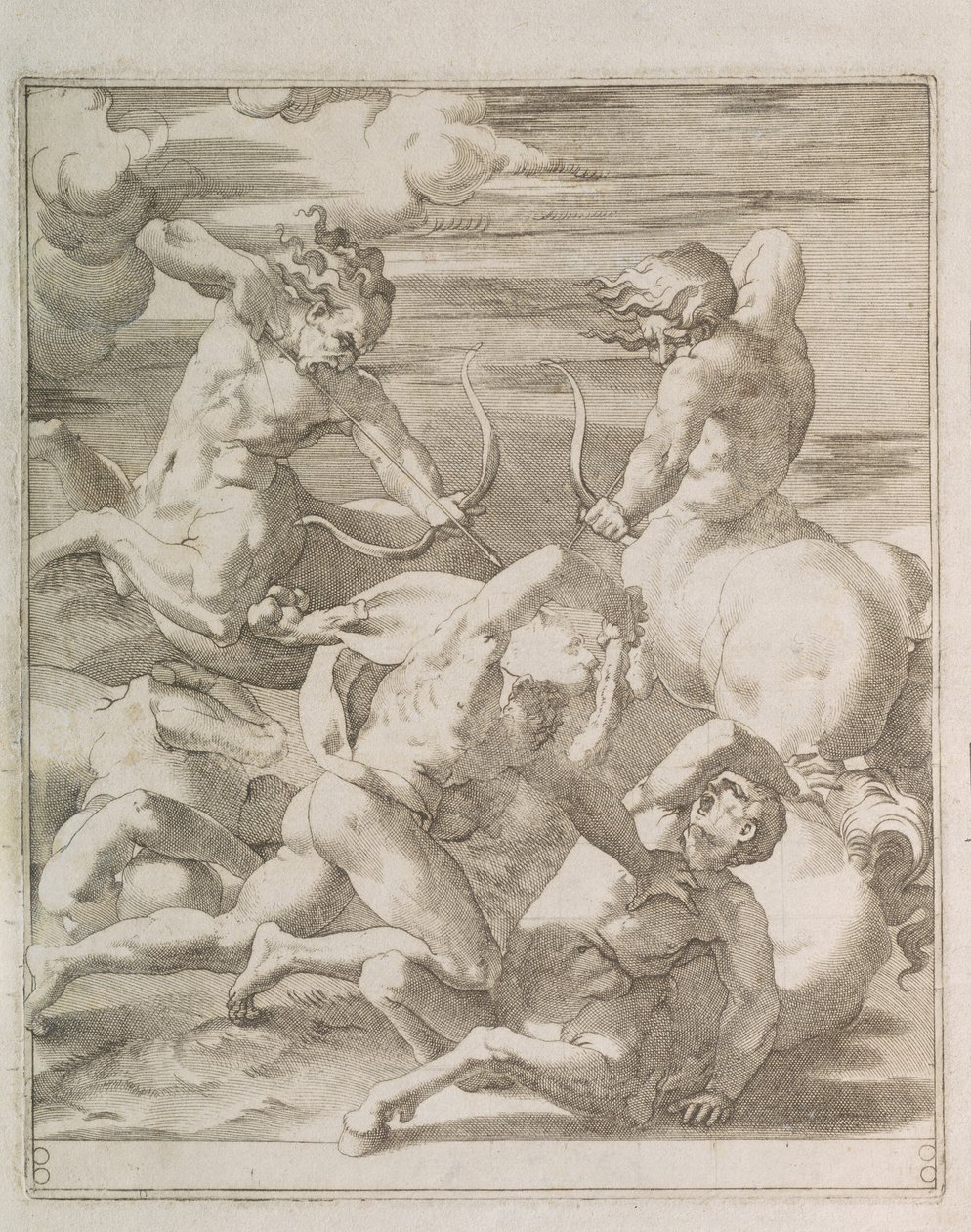Battle between Hercules and Centaurs by Gian Jacopo Caraglio