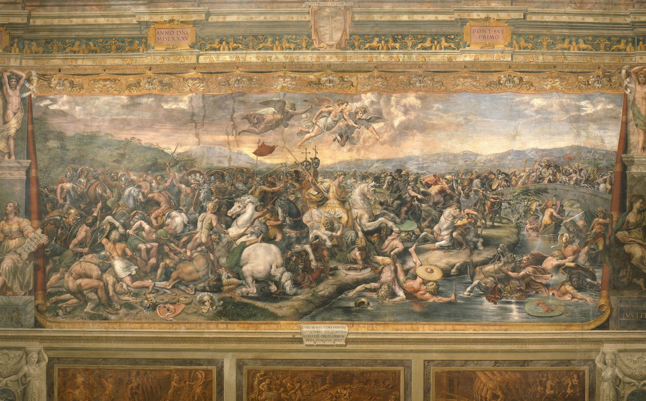 The Battle of the Milvian Bridge by Gianfrancesco Penni