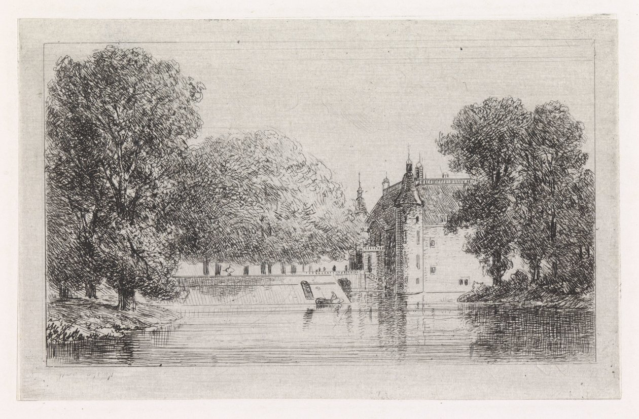 Castle by the Water by Gijsbertus Johannes Verspuy