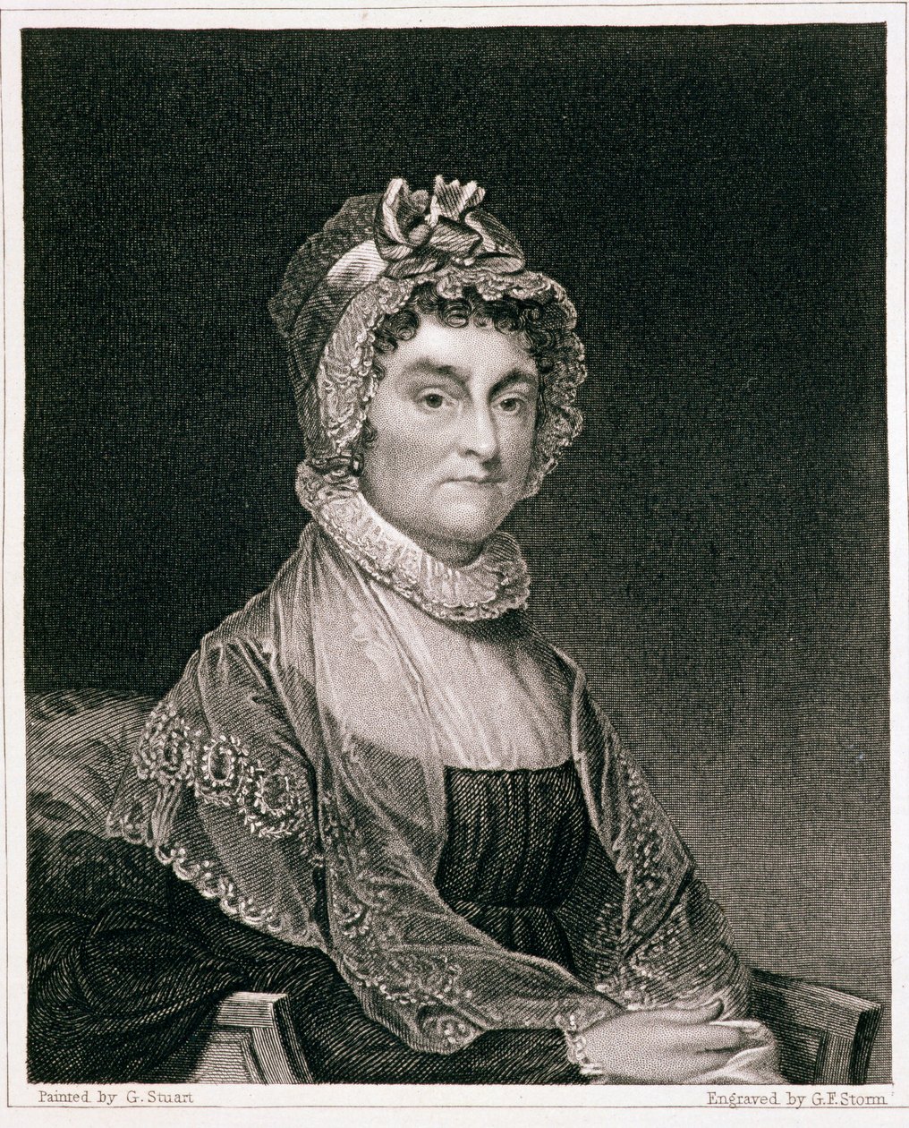 Abigail Adams, Engraved by G.F. Storm by Gilbert Stuart