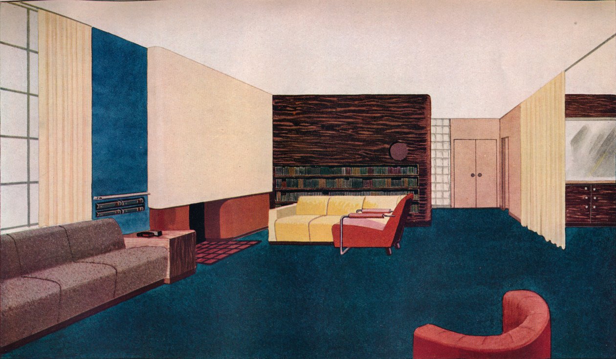 Design for a Living Room by Gilbert Rohde