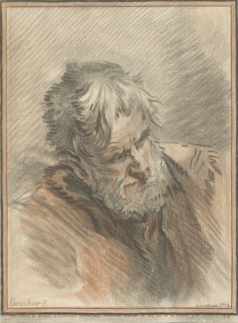 Head of an Old Man by Gilles Demarteau
