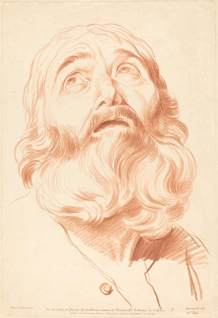 Head of a Man by Gilles Demarteau