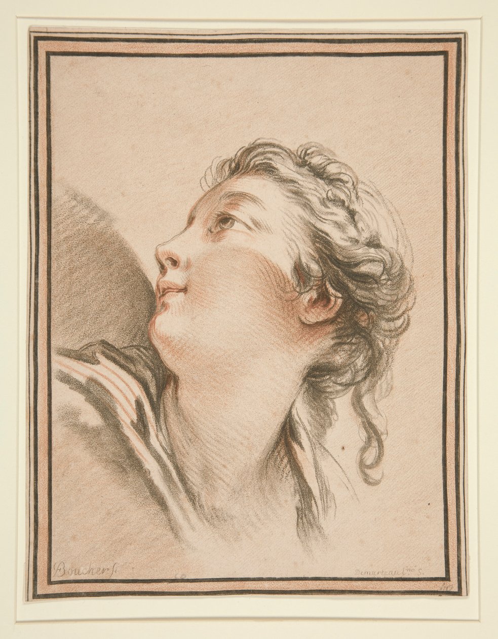 Head of a Woman by Gilles Demarteau
