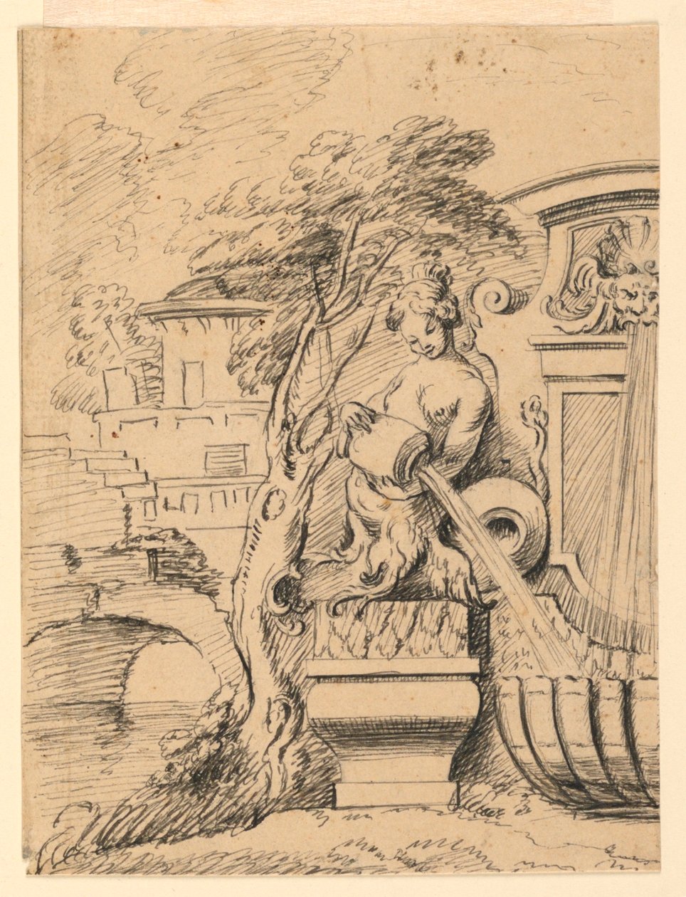 Design for a Fountain by Gilles Marie Oppenord