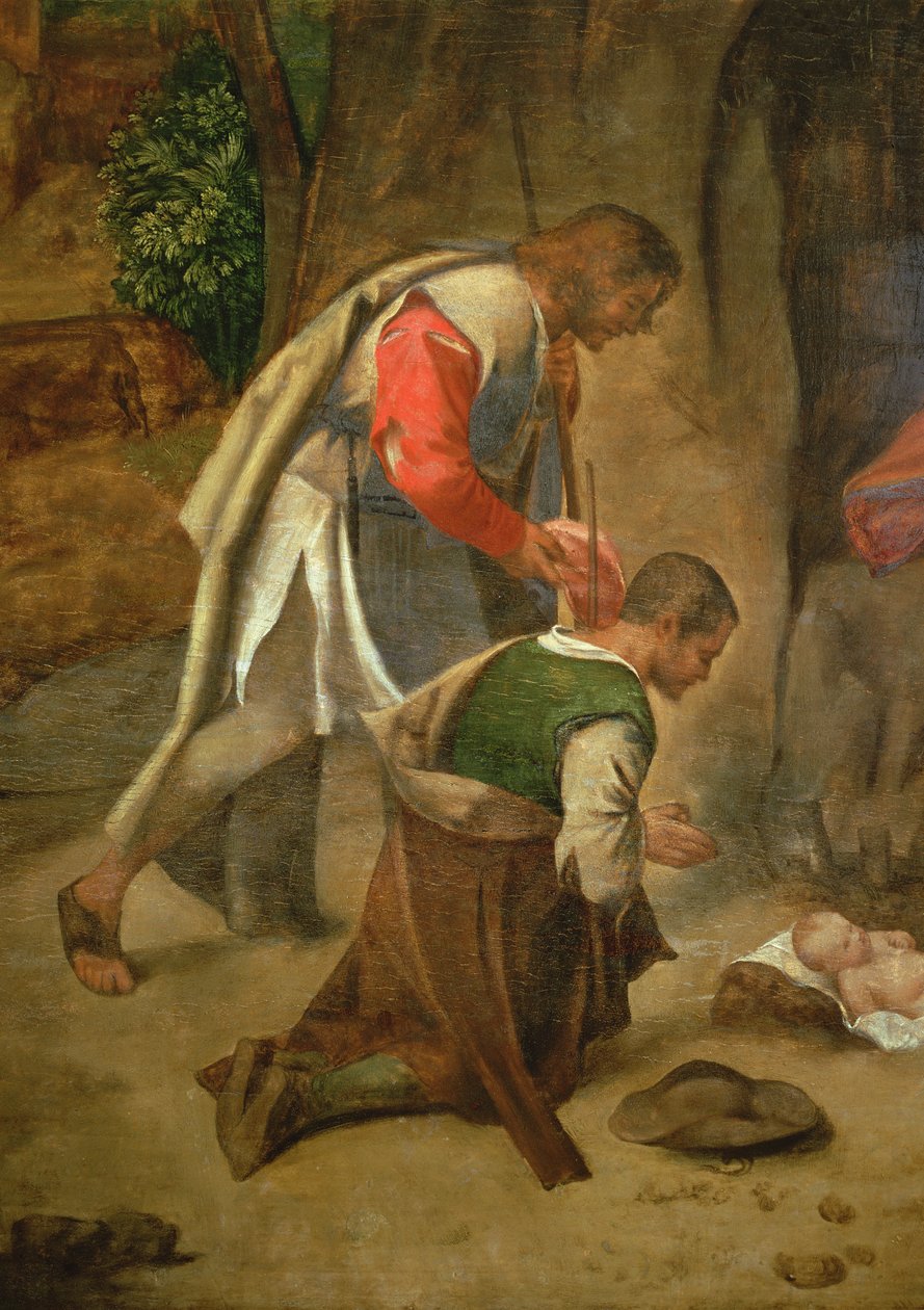 Adoration of the Shepherds (Detail) by Giorgio Giorgione