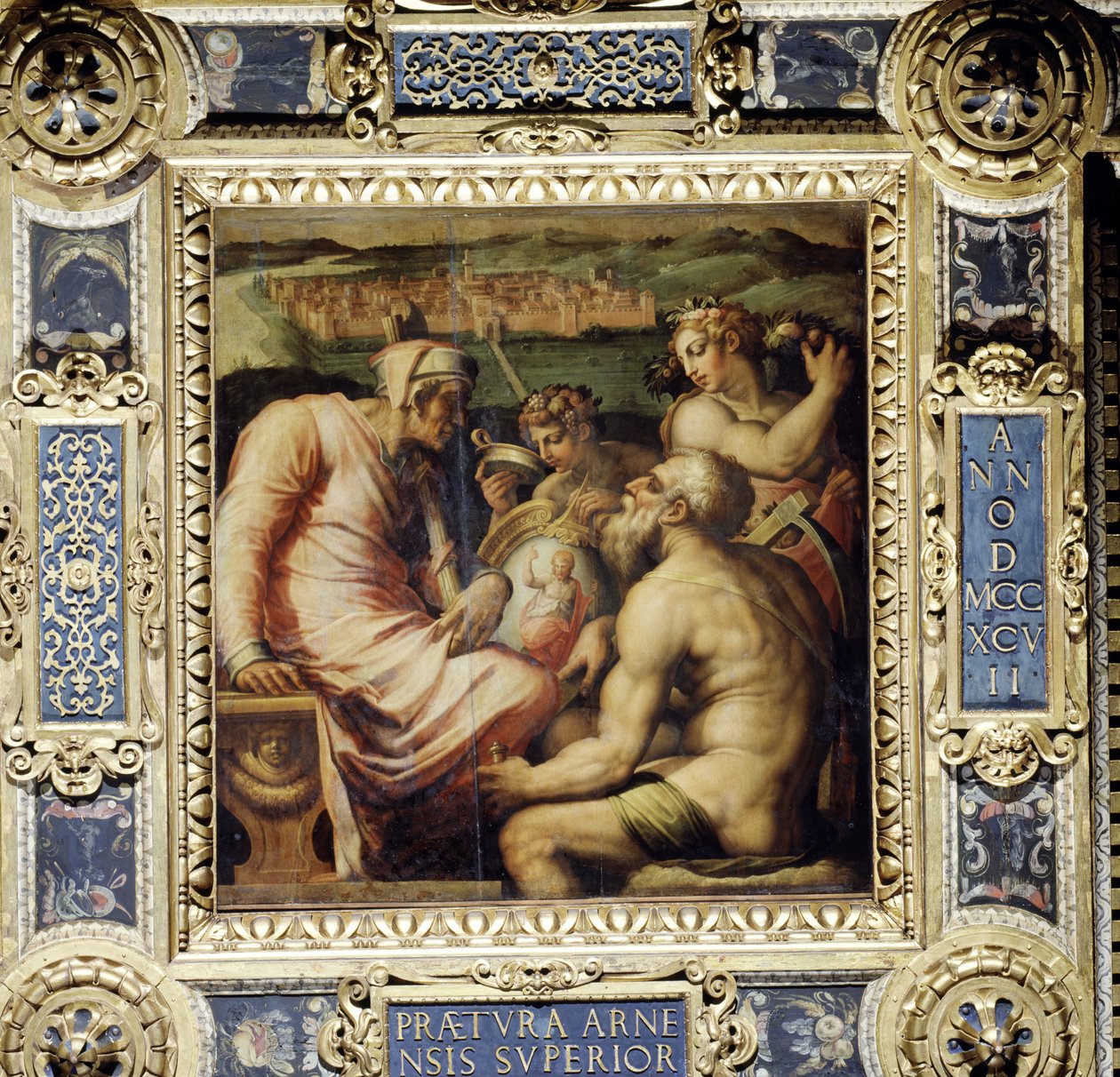 Allegory of the village of San Giovanni Valdarno from the ceiling of the Salone dei Cinquecento by Giorgio Vasari