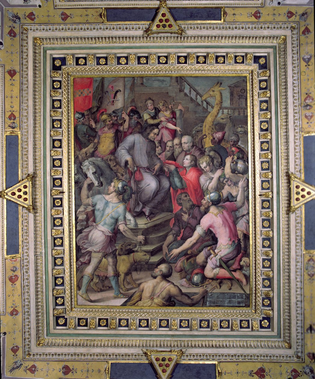 Lorenzo de Medici receiving gifts from his ambassadors by Giorgio Vasari