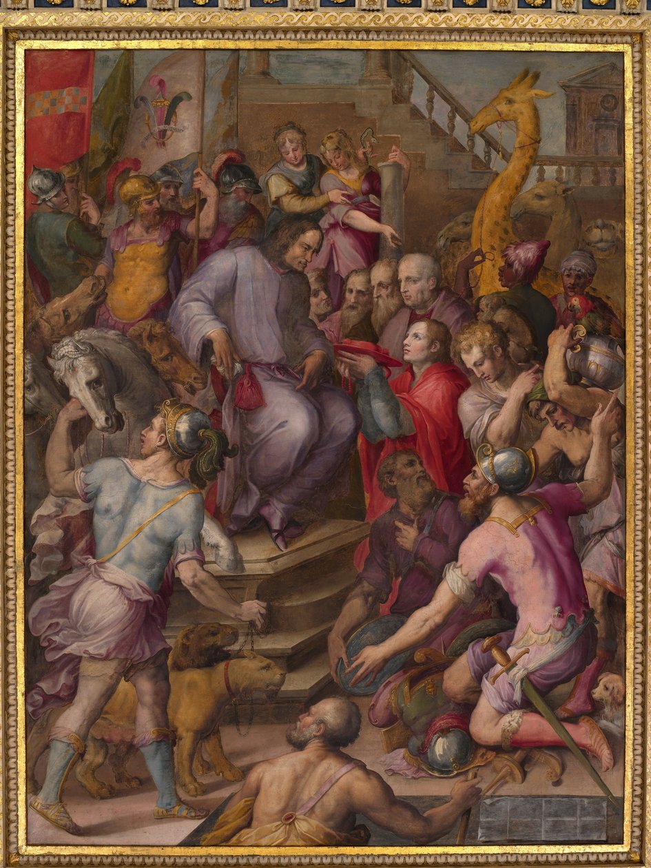 Lorenzo the Magnificent Receives the Tribute of the Ambassadors by Giorgio Vasari